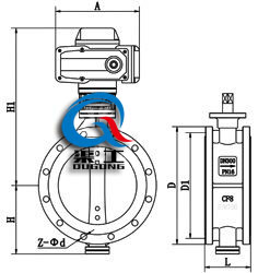 电动调节蝶阀 (法兰式) 