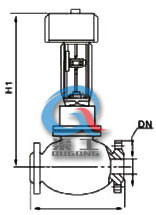 比例积分电动调节阀(二通)外形图