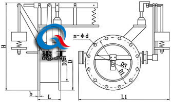 DMF电磁式煤气安全切断阀外形图