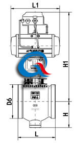 气动偏心半球阀 (法兰式) 