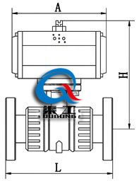 气动塑料球阀 (法兰) 