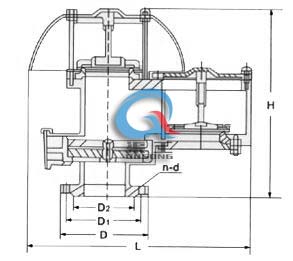 QZF全天候防冻防火呼吸阀外形结构图