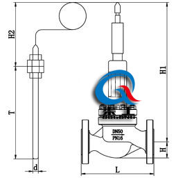 ZZW型自力式温度调节阀二通外形图
